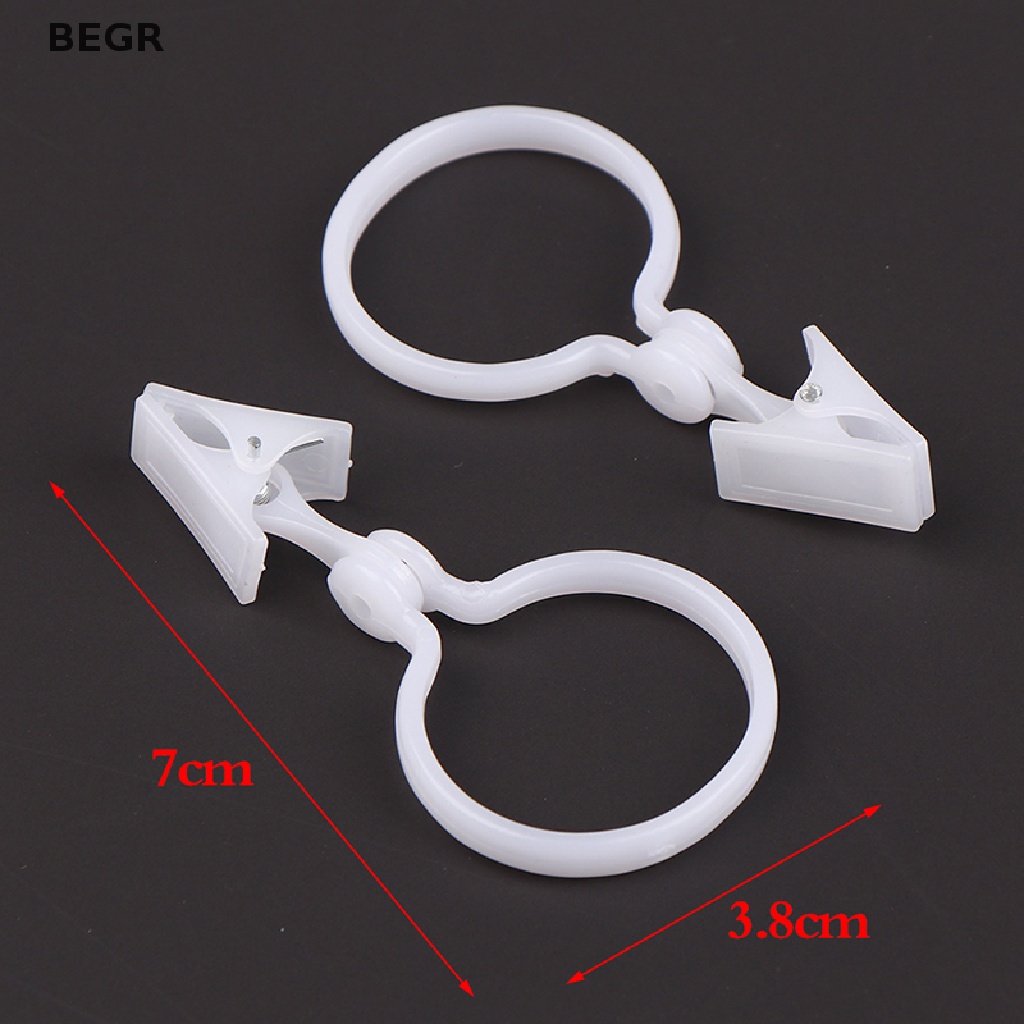 Bộ 10 cái vòng kẹp treo rèm cửa bằng nhựa có thể tháo rời an toàn tiện dụng