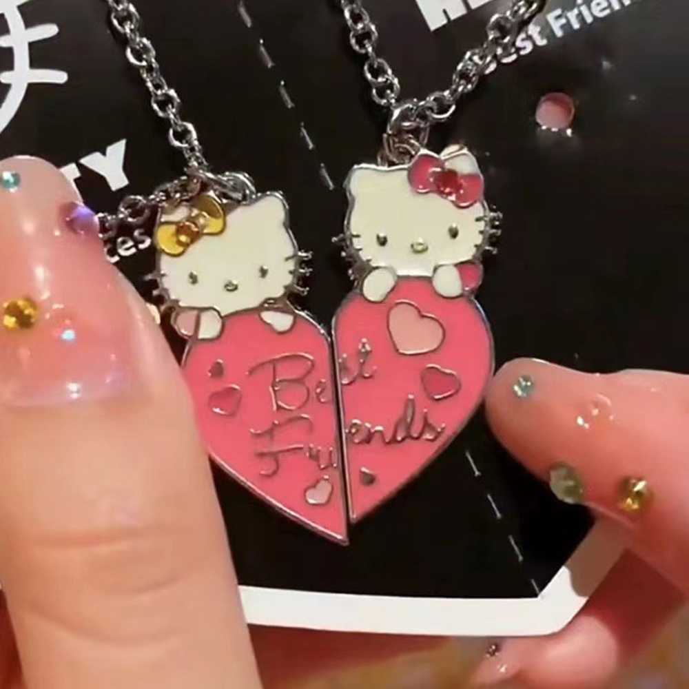 Set 2 Vòng cổ Tình Bạn Mặt Hello Kitty