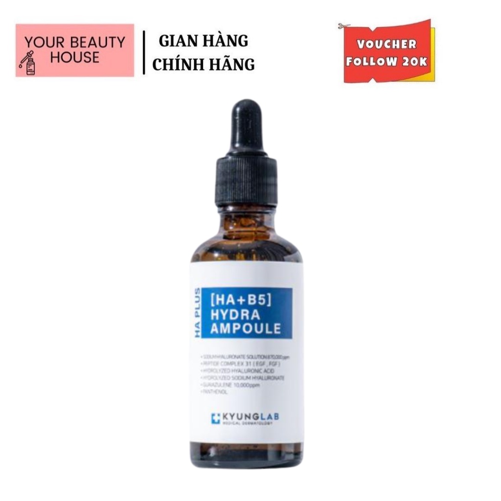 [KyungLab] Tinh Chất Cấp Ẩm Phục Hồi Da HA + B5 Hydra Ampoule - 50ml