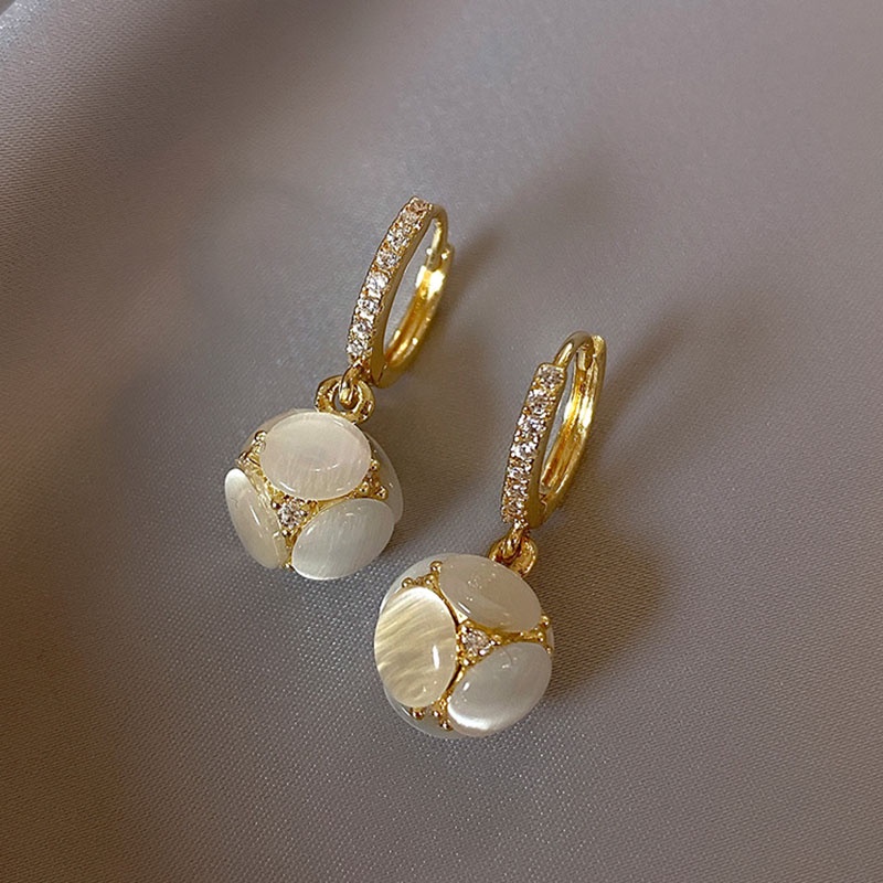 Bông Tai Đính Đá Opal JP5