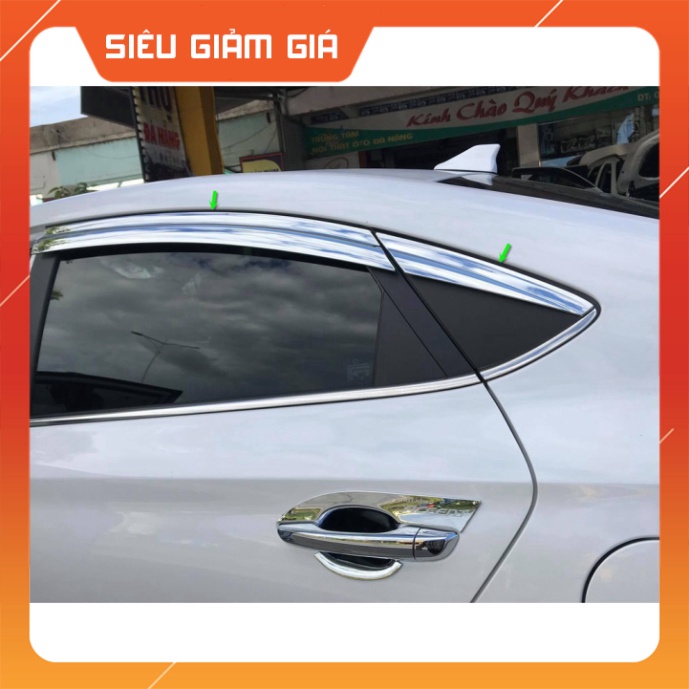 Bộ vè che mưa Mạ crom 10 chi tiết Cao cấp cho Hyundai Accent  2018, 2021 nhập khẩu Hàn Quốc