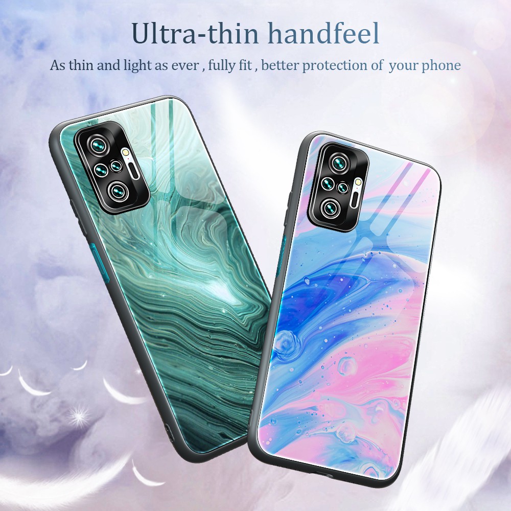 Ốp Điện Thoại Mặt Kính Gradient Cao Cấp Cho Xiaomi Redmi Note 10 Pro Note 10 4g Redmi Note10 4g