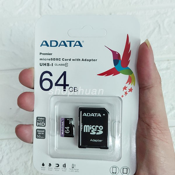 Thẻ Nhớ MicroSDDXC - UHS-I ADATA 64GB Class 10