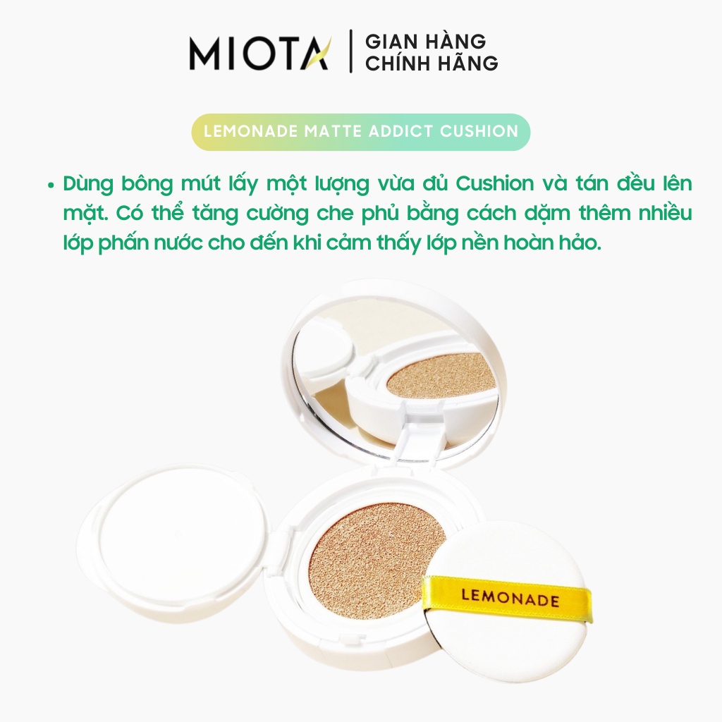 Phấn nước missha LEMONADE Matte Addict Cushion 15g