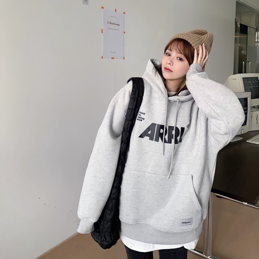 Áo Hoodie Nam Nữ Nỉ Ngoại Unisex ARRL Màu Xám - Áo Nỉ Dáng Hàn Quốc G0222