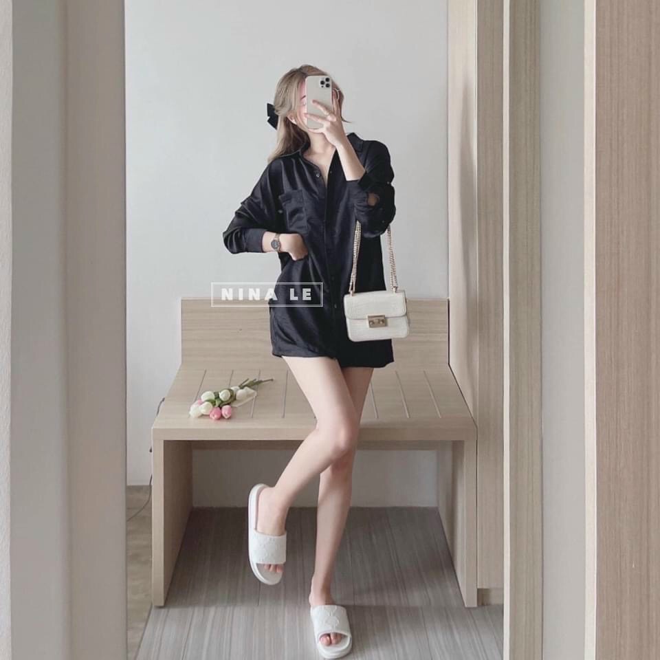 Set bộ sơ mi tay dài cực trẻ chung đa dạng màu sắc hiện đại ( kèm hình thật )