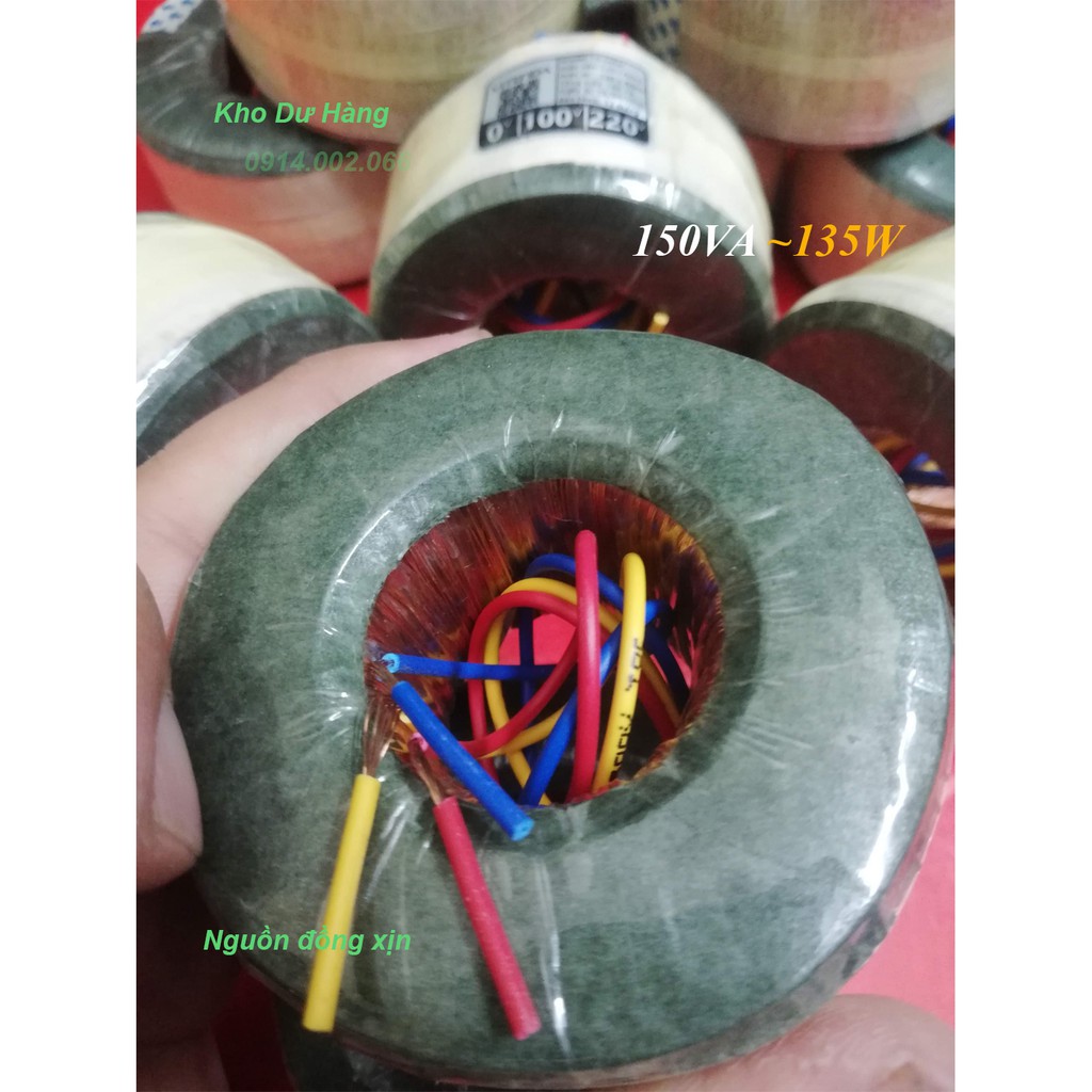 (150VA). Bộ đổi nguồn gắn trong 220V sang 100V công suất 150Va(125W) cho quạt Nhật, lọc khí,... nguồn đồng xịn. Vitenda