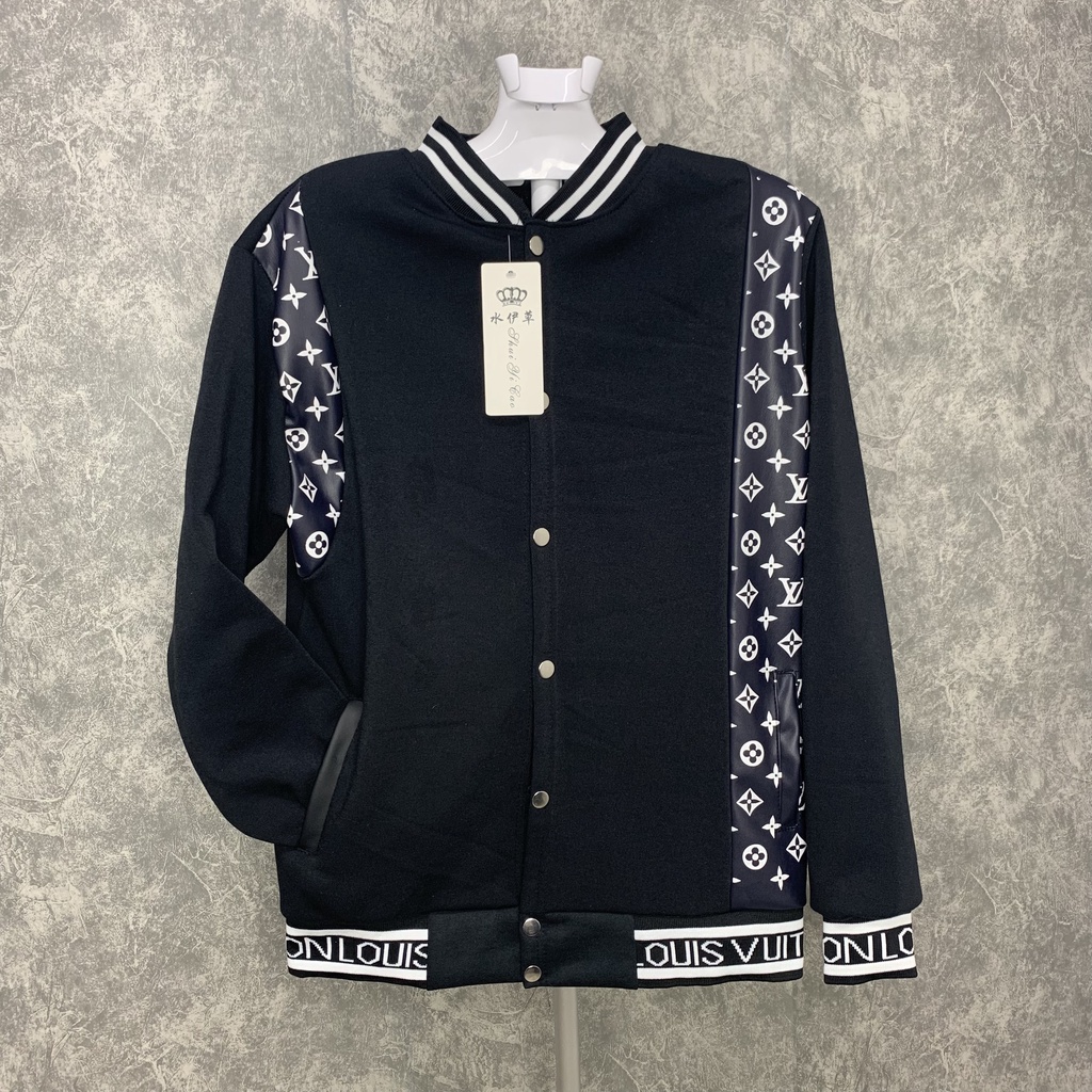 Áó Bomber chất nỉ dày dặn họa tiết LV cực chất dành cho dân chơi.