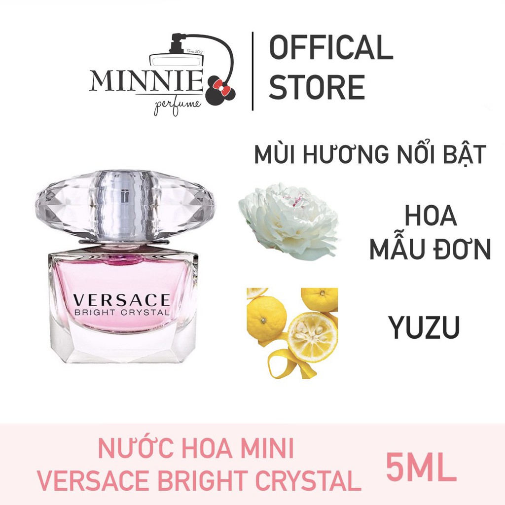 [BILL Pháp] Nước Hoa Mini Nữ Versace Bright Crystal 5ml Chính Hãng