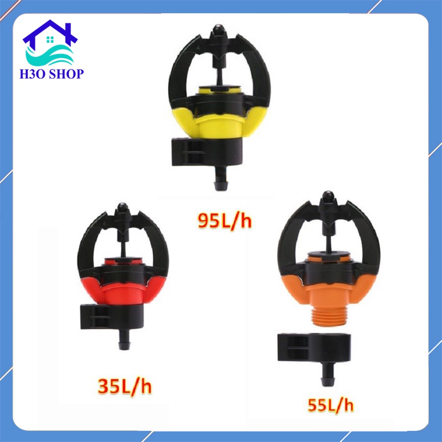 Béc phun mưa SD9000, béc xoay phun tưới vườn, tưới cây ăn trái, vườn rau....