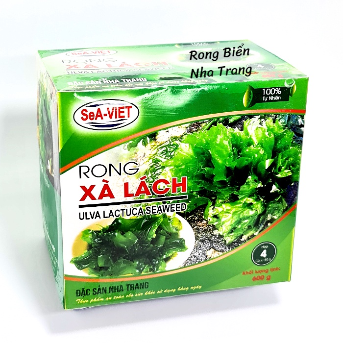 Rong biển xà lách - Hộp 600g gồm 4 gói mỗi gói 150g