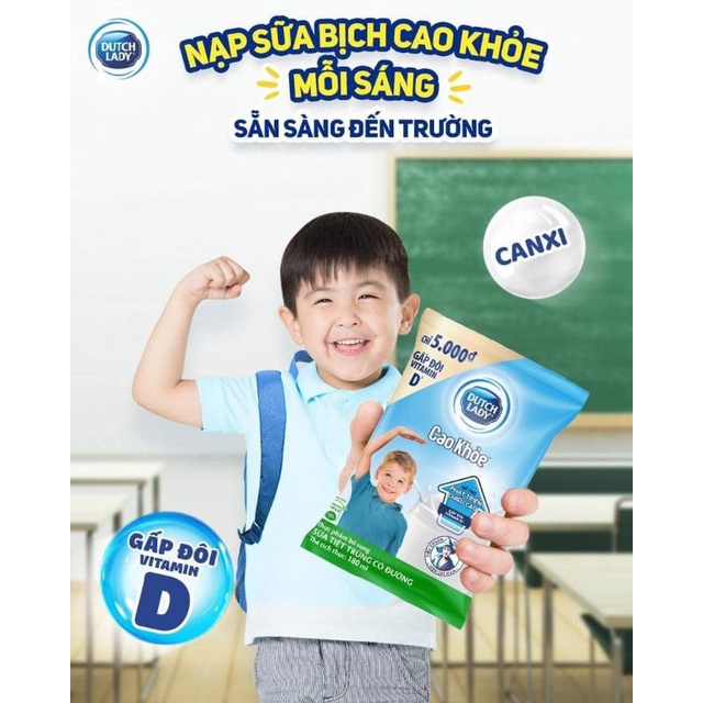 Sữa cô gái hà lan 180ml Dutch Lady Thùng 24 Bịch Có Đường- Date 7/2022
