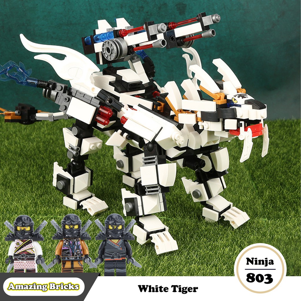 Đồ chơi lắp ráp Hổ Trắng Ninja Go - Leduo 76022 White Tiger Phantom - đồ chơi lắp ráp thông minh 803 mảnh ghép