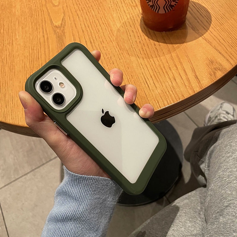 Ốp điện thoại cứng khung viền dẻo trong suốt trong như pha lê chống sốc cho IPHONE 13 12 PRO MAX 11 X XR XS MAX 7 8PLUS | BigBuy360 - bigbuy360.vn