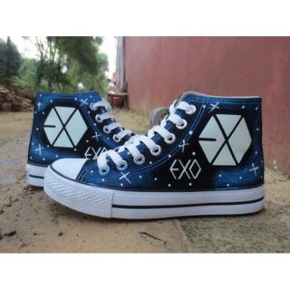 Giày vẽ tay EXO cao cổ