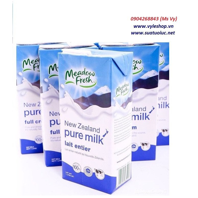 Sữa tươi Newzealand Meadow Fresh full cream (nguyên kem) hộp 200ml date