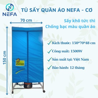 Tủ sấy quần áo, Máy sấy quần áo Nefa NFS01,1500W, Khử khuẩn kháng mùi, Bảo hành 1 Năm, kiểu dáng gọn nhẹ, màu ngẫn nhiên