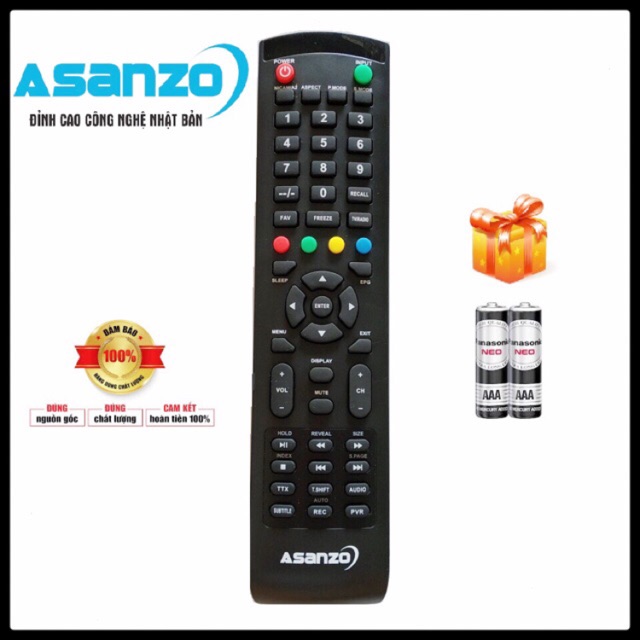 Điều khiển ti vi ASANZO zin ( Led 40 inch )