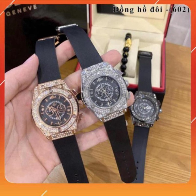 Đồng hồ nam nữ Hublot - đồng hồ unisex cặp đôi dây cao su có bảo hành 12tháng - Shop450