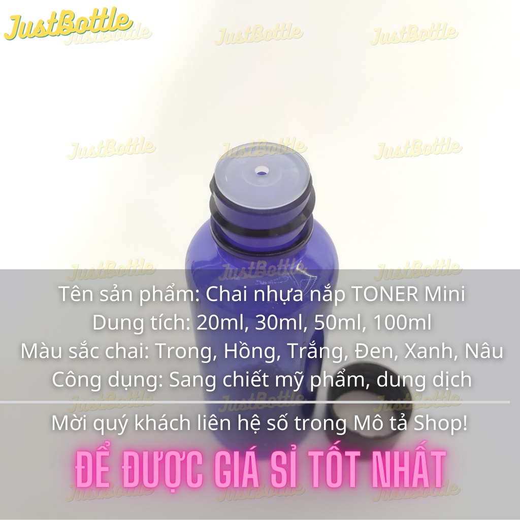 CHAI LỌ NHỰA CHIẾT MỸ PHẨM TONER 20ML 30ML 50ML 100ML / BỘ TRIẾT MĨ PHẨM NƯỚC HOA HỒNG DU LỊCH MINI TRONG XANH TRẮNG NÂU