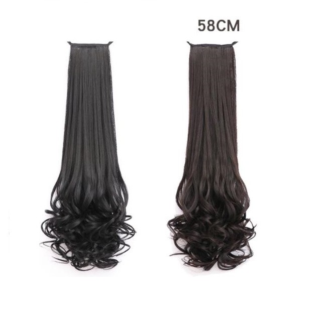 Tóc Cột Giả Xoăn Dài 55cm - 58cm WINA [ Tơ Chịu Nhiệt ]