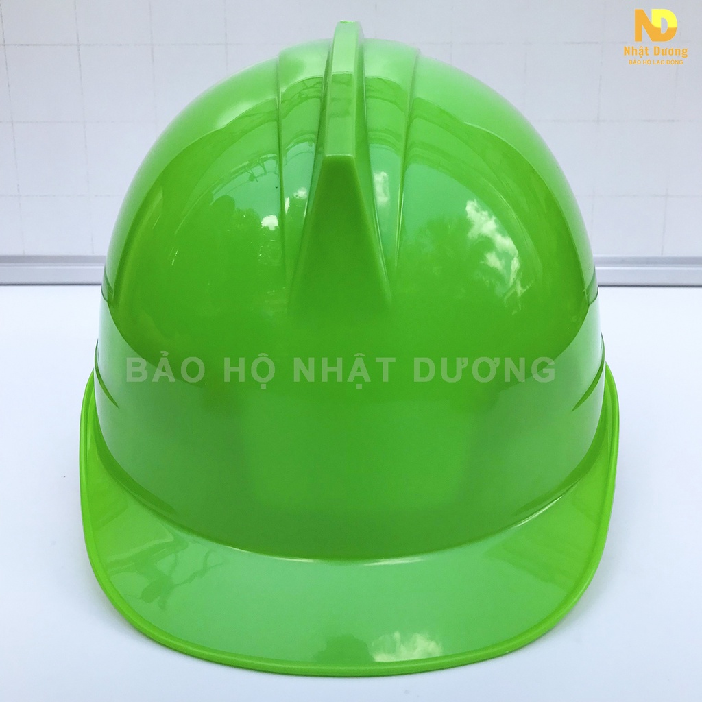 Mũ bảo hộ lao động khóa vặn có lót xốp màu xanh chuối HPS1, Nón bảo hộ lao động Nhật Dương