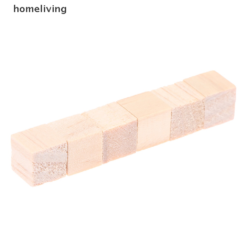 Set 100 Khối Gỗ Vuông Trơn Chưa Hoàn Thành Dùng Làm Đồ Gỗ DIY