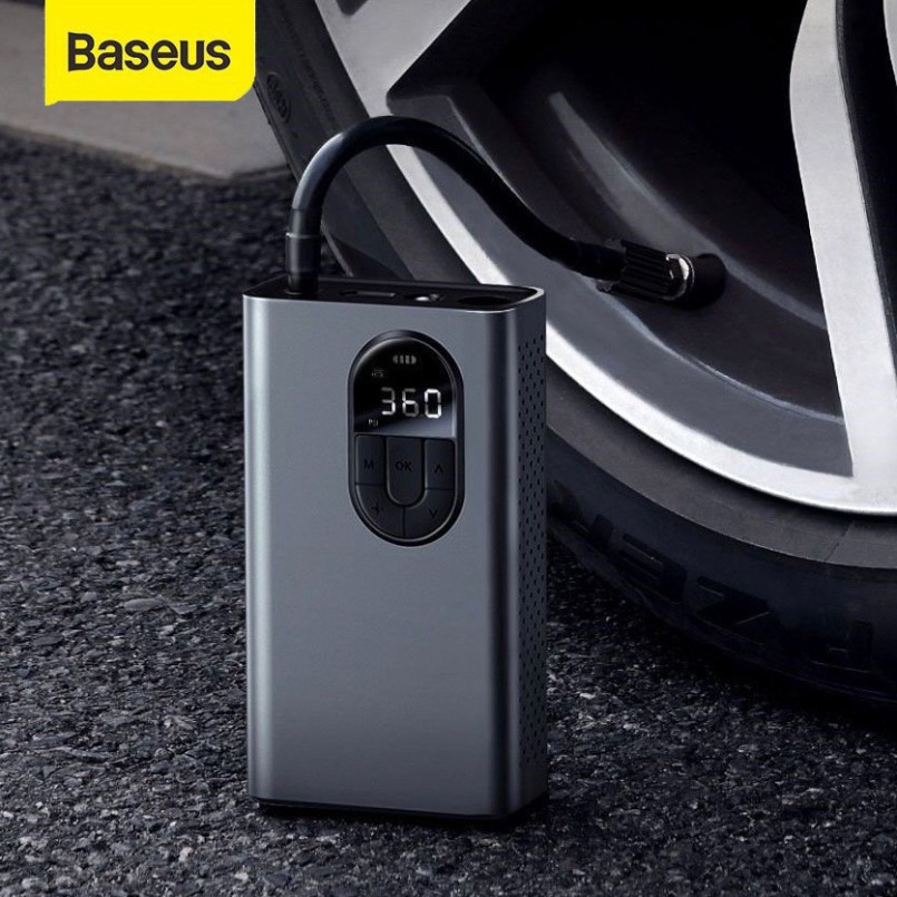 Máy bơm lốp xe hơi Baseus Energy Source Inflator Wireless Intelligent Air Pump (Pin sạc 2400mAh)