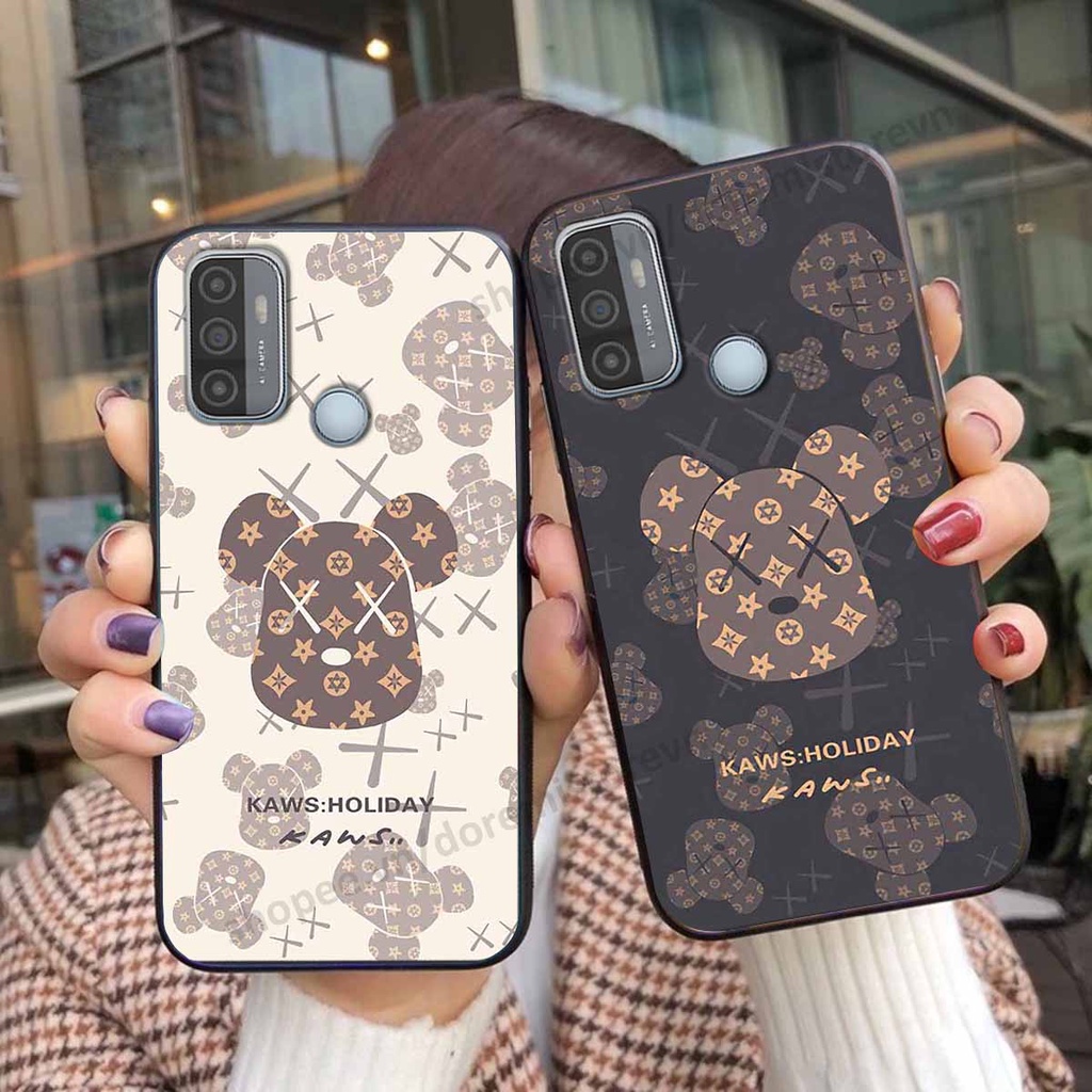 Ốp Oppo A53 thể thao, bear brick, ốp lưng dẻo thời trang bền đẹp