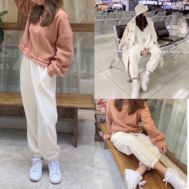 [Ảnh thật/Video] Quần jogger bo gấu/ ống rộng chất tăm mát mặc mùa hè Hàng chất lượng cao
