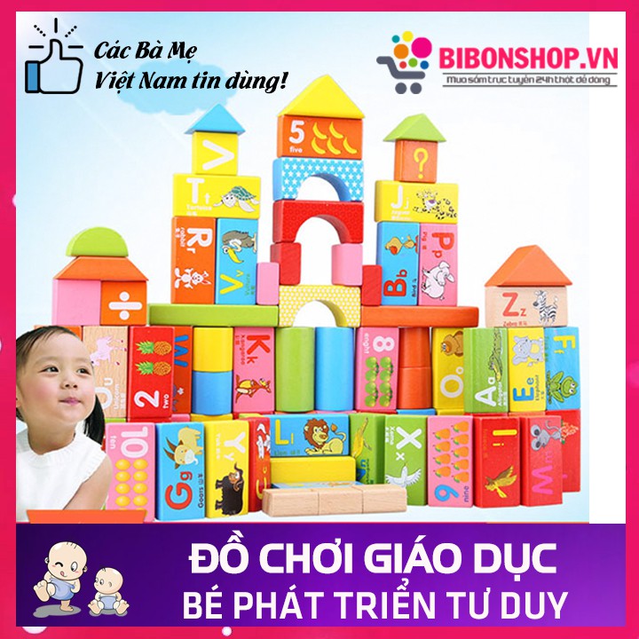 Đồ Chơi Giáo Dục Bộ Xếp Hình 100 Chi Tiết Bằng Gỗ Gồm Chữ Số Và Hình Các Con Vật Cho Bé Sáng Tạo