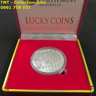 Xu Con Trâu Bạc Tặng Hộp Nhung, Quà tặng tiền lì xì độc lạ nhân dịp năm mới 2021 Tân Sửu-TMT Collection - SP002453