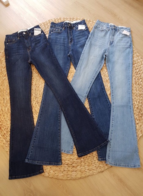 Quần Jean Loe Dáng Dài Quần Bò Loe Lưng Cao Xuất Xịn Có Co Giản | BigBuy360 - bigbuy360.vn