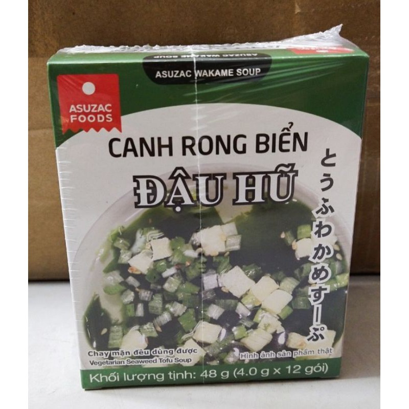 Canh rong biển đậu hũ hộp 12 gói_canh rong biển sấy asuzac | BigBuy360 - bigbuy360.vn