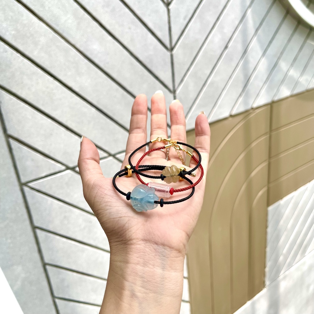 Vòng Tay Cỏ 4 Lá TA Tóc Vàng Tóc Đen Hồng Aqua Hợp Các Mệnh - Vòng Dây Cáp May Mắn Bình An Tài Lộc - Qùa Tặng A04