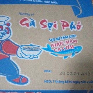 Mì gấu đỏ gà sợi phở/ tôm và gà