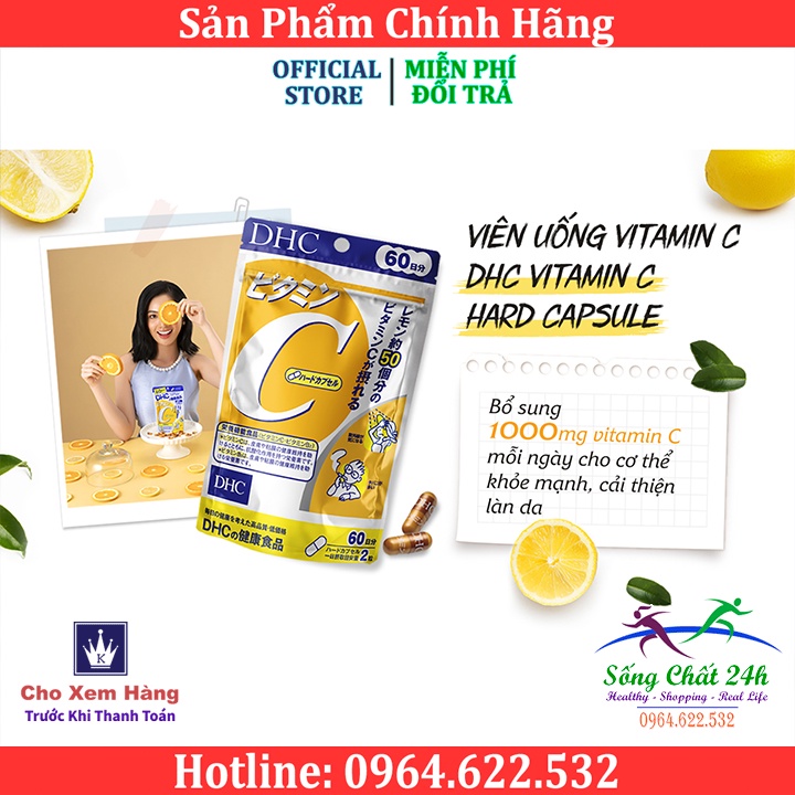 Viên Uống Bổ Sung Vitamin C DHC Vitamin C Hard Capsules Nhật Bản