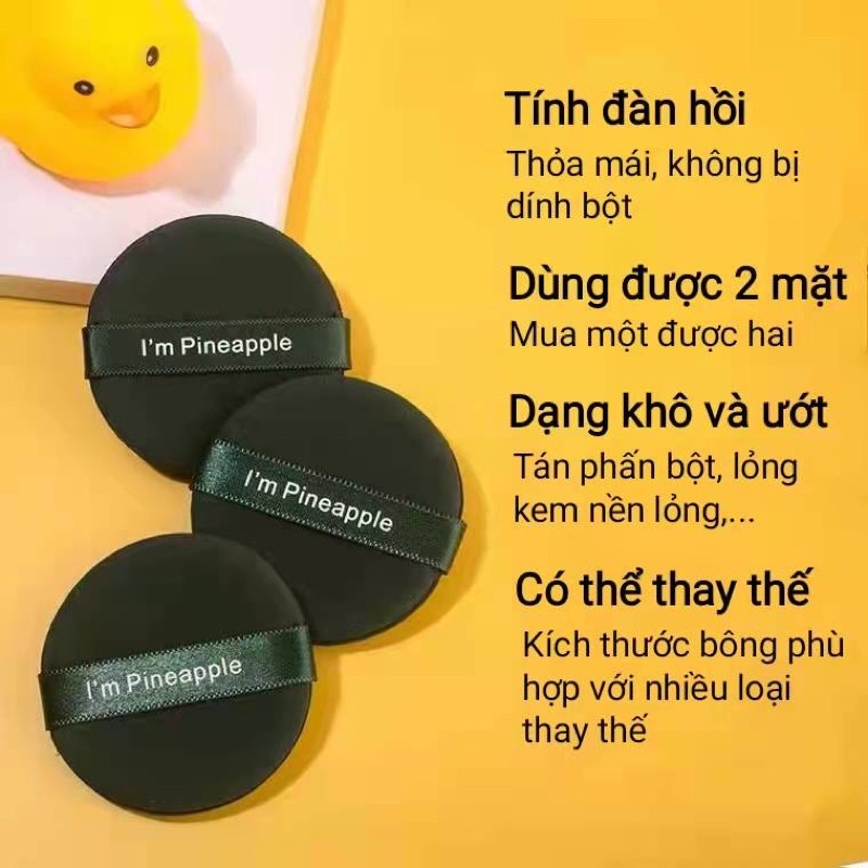 Set 3 bông mút tán kem nền che khuyết điểm