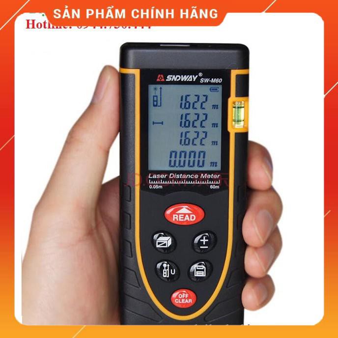 (Có sẵn) Máy đo khoảng cách bằng tia Laser 60m SNDWAY SW-M60