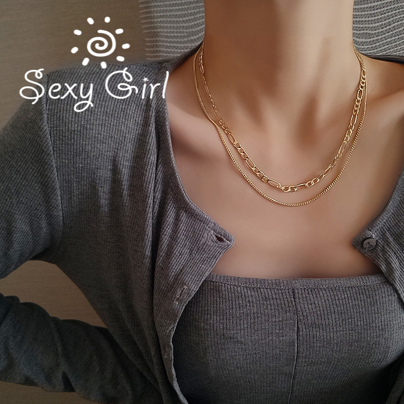 Vòng Cổ Nhiều Lớp Thời Trang Hàn Quốc Quyến Rũ Cho Nữ