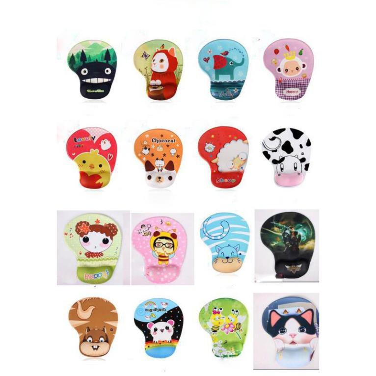 Miếng Lót Chuột Silicone, Miếng lót chuột Có Đệm Tay In Hình 3D