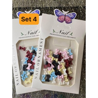 Charm Nail , charm nơ gắn móng cao cấp
