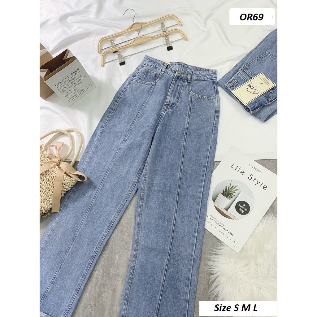 Quần jeans ống rộng Simple OR69