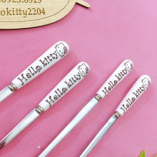 🍒🍒Thìa caffe inox cán sứ Hello Kitty