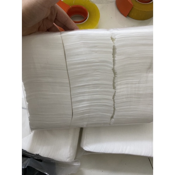 Bông Tẩy Trang Giấy Lau Mặt dùng trong spa  phun xăm thẩm mỹ gói 400g