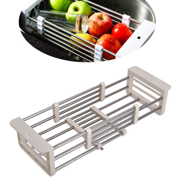 RỔ RÚT INOX CHỈNH KÍCH THƯỚC ĐẶT BỒN RỬA BÁT