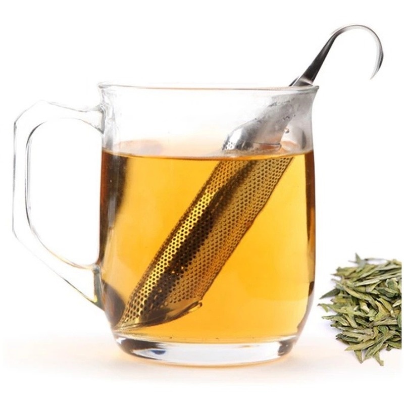 1 Dụng Cụ Lọc Trà Đa Năng Hình Ống Dài Bằng Thép Không Gỉ