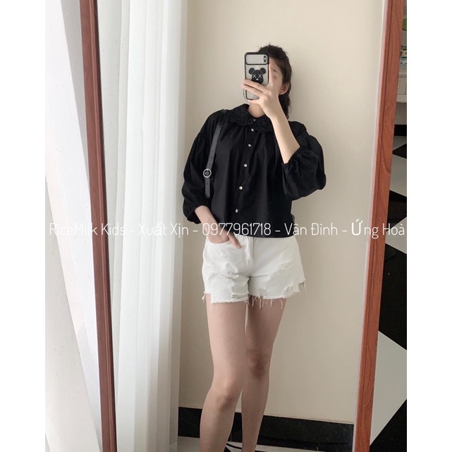 Sơ mi Zara nữ cổ ren xuất dư xịn cho nữ