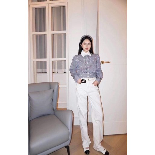 Sơ mi chà neo kẻ xanh