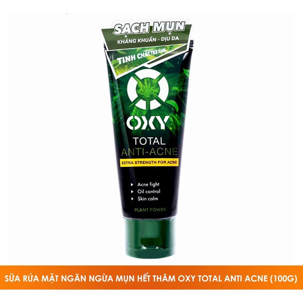 Kem sữa rửa mặt Oxy 100g sạch mụn, ngừa mụn, mát lạnh, sạch nhờn